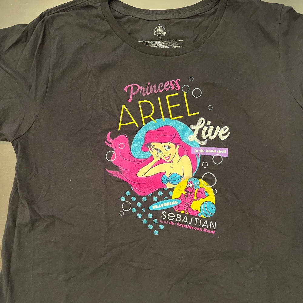 Disney Store Princess Ariel Senastian tee NEW plus size 2X Black